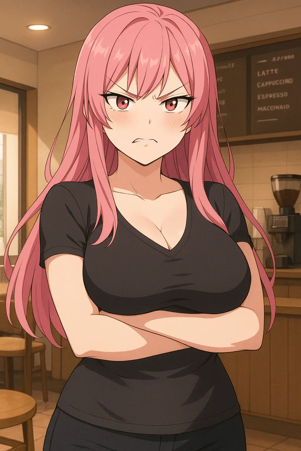Anna, adult fictional coffee shop character